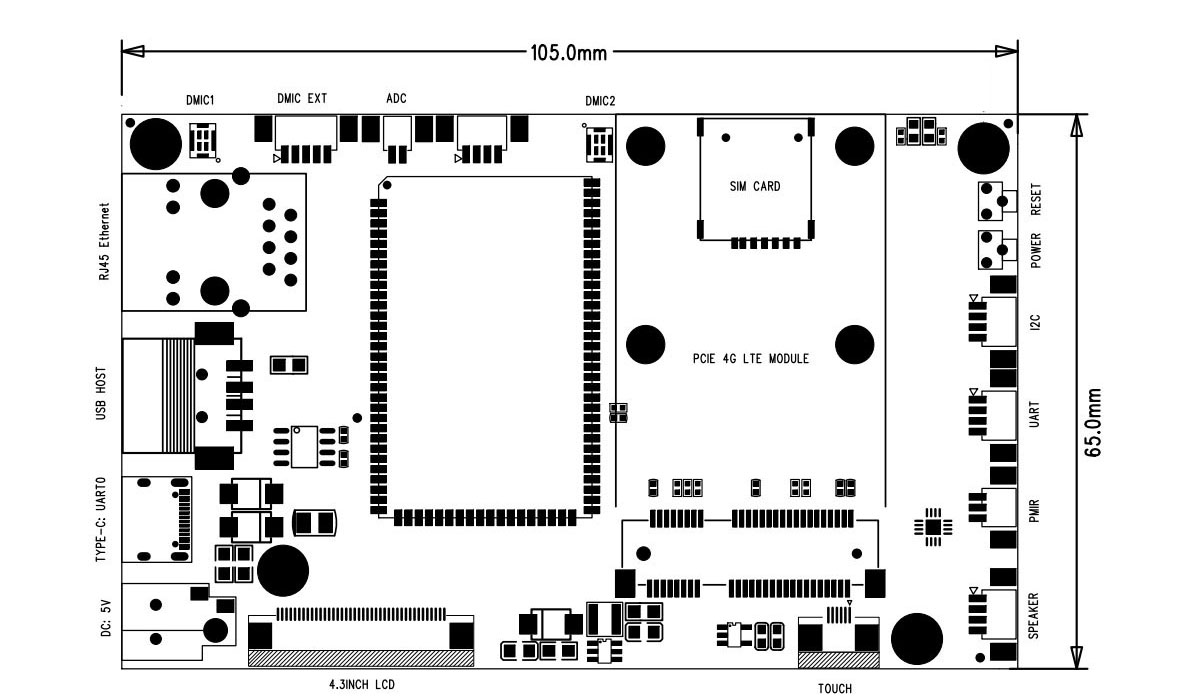 SSD202/SSD201开发板 - 集成触摸显示、WIFI/BLE、网络EJ45的智能IoT显控解决方案