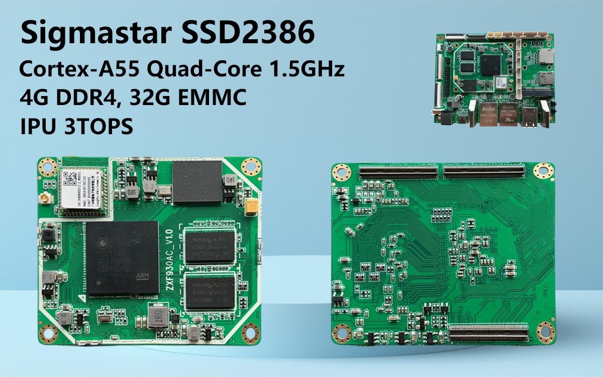 SSD2386核心模组|搭载4核Cortex-A55处理器，Android系统，HDMI-In与MIPI-CSI等高清视频输入，内置3TOPS NPU算力，加速AI演算与多媒体终端开发
